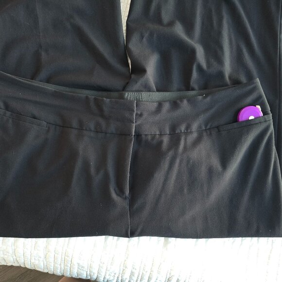 Lane Bryant The Allie Wide Leg Pants Tailored Stretch Womens Size 24R - Black - Picture 7 of 14